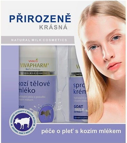 Vivapharm Kozí mléko sprchový gel 400 ml + tělové mléko 400 ml dárková sada
