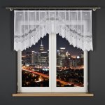 Dekorační oblouková krátká záclona na žabky MODESTA 80 bílá 250x80 cm MyBestHome – Hledejceny.cz