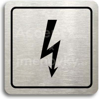 ACCEPT Piktogram elektrické zařízení - stříbrná tabulka - černý tisk – Hledejceny.cz