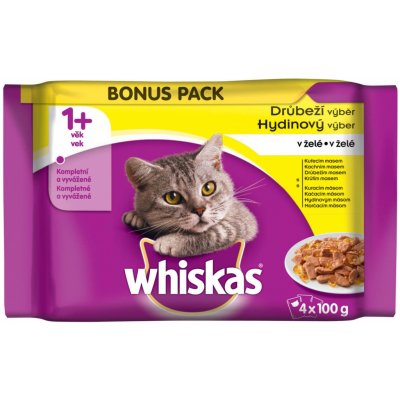 Whiskas Drůbeží v Želé 4 x 85 g – Zbozi.Blesk.cz