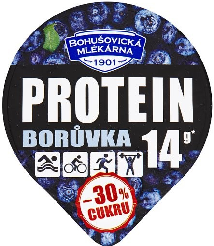 Bohušovická mlékárna Protein tvaroh borůvka 140 g od 22 Kč - Heureka.cz