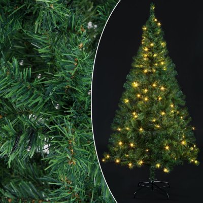 Goleto Umělý vánoční stromeček včetně LED osvětlení 180 cm zelený