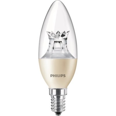 Philips žárovka LED 8W/E14 /eq. 60W/ 2200-2700K svíčka čirá B40 Master stmívatelná