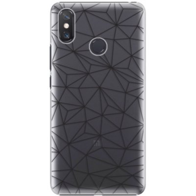 Pouzdro iSaprio - Abstract Triangles 03 Xiaomi Mi Max 3 černé – Zboží Mobilmania