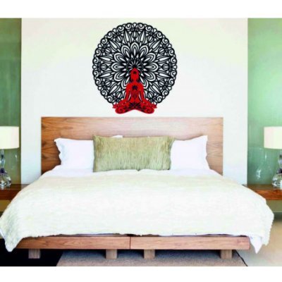 3D nástěnná dekorace Buddha v mandale 50, 70, 90 cm 4007 PR0367 – Zboží Dáma