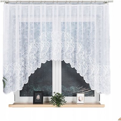 KINGA Hotová žakárová Záclona , šířka 300 x výška 140 Cm , bílá – Zbozi.Blesk.cz