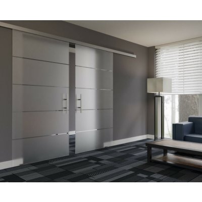 Amod Satira skleněné posuvné dveře dvoukřídlé 2 x 77,5 x 217,5 cm – Zboží Mobilmania