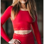 Crop top Dragonfly PAVI 28 červená – Zboží Dáma