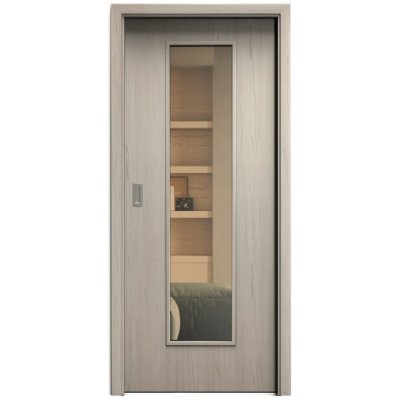Sapeli Elegant Komfort M55 posuvné borovice bílá 60 x 210 cm Planibel bronz – Hledejceny.cz