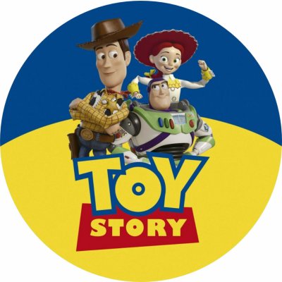 Dortový obrázek Jedlý papír TOY STORY ● velikost: 3,9cm (30 ks / A4) ☝, ● materiál: FONDÁNOVÝ DECORLIST ✴️ – Zboží Mobilmania