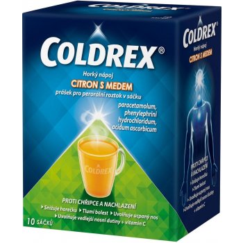 COLDREX HORKÝ NÁPOJ CITRON S MEDEM POR 750MG/10MG/60MG POR PLV SOL SCC 10 I