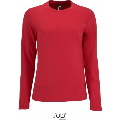 CottonClassics 25.2075 dámské tričko s dlouhým rukávem červená – Zboží Mobilmania
