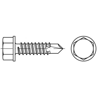 MDtools Šrouby samovývrtné TEX DIN 7504K, 6hranné, pozinkované, různé rozměry Velikost: 4.8x38 mm – Sleviste.cz