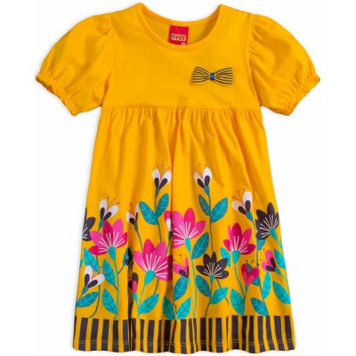 Dívčí šaty KYLY TROPIC FLOWERS žluté – Zboží Dáma