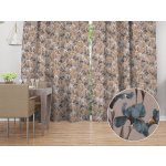 Biante Bavlněný závěs Sandra SA-637 Modro-béžovo-bílé kosatce na šedobéžovém 150x190 cm – Hledejceny.cz
