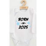 Dětské body s potiskem New Baby BORN IN 2025 blue – Zboží Dáma