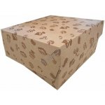 Dortová krabice kraft s motivem 28 x 28 x 11 cm [ ] 71705.25-E11C – Zboží Dáma