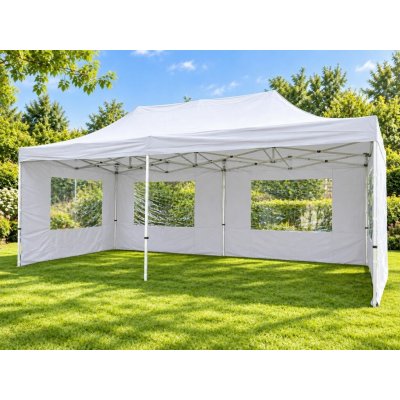 Garthen 397 Zahradní bílý párty stan nůžkový 3x6 m – Hledejceny.cz