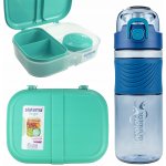 Sistema krabička na svačinu Ribbon To Go s vložkou a kelímkem minty teal – Zboží Dáma