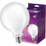 Philips Globe E27 G120 LED žárovka 10.5W = 100W 1521 lm 4000K denní bila Filament Milky – Zboží Mobilmania