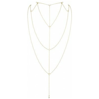 Bijoux Indiscrets Magnifique - zlatý řetízek na záda Žlutý – Zboží Dáma