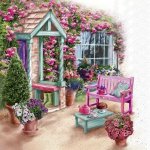 IHR Ideal Home Range Ubrousek 33x33cm Pohled do zahrady – Sleviste.cz