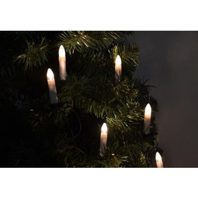 Nexos Vánoční svíčky 30 LED zelený kabel teple bílé