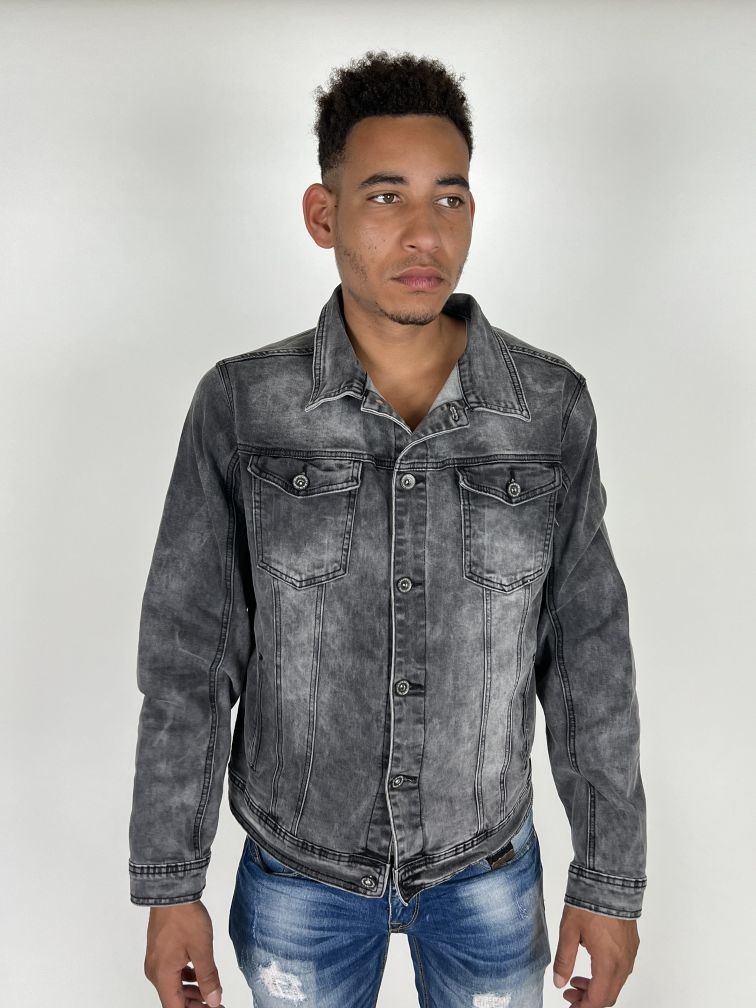 Viman pánská džínová bunda šedé