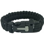 A.C.M. Survival náramek 4v1 Black Píšťalka/křesadlo/nožík/paracord-23cm – Zboží Mobilmania