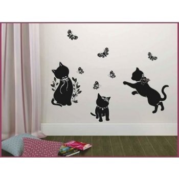IMPOL TRADE SLK-7541 Samolepky na zeď - kočky , rozměr 50 x 32 cm