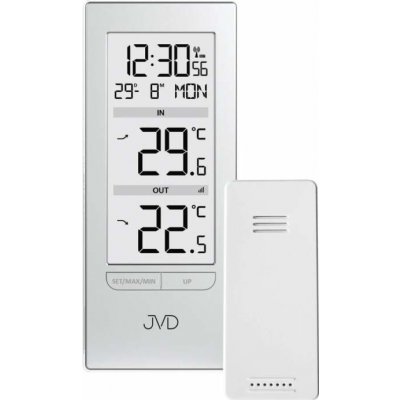 JVD Stříbrný digitální čitelný bezdrátový teploměr JVD T3348.2 – Hledejceny.cz
