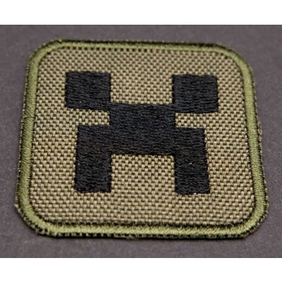 Nažehlovací záplata - Minecraft Zombie Obličej - rozměr 4,5 cm x 4,5 cm – Zboží Dáma