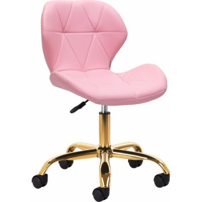 Activeshop kosmetická stolička QS-06G zlato růžová – Zbozi.Blesk.cz