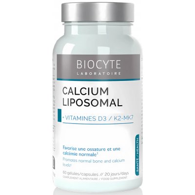 Biocyte Calcium Liposomal D3 K2 Vápník na pevnost kostí a zubů 60 kapslí – Hledejceny.cz