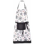 Forbyt Kuchyňská vánoční zástěra Černé a červené vločky 1167 70x90 cm – Zboží Dáma