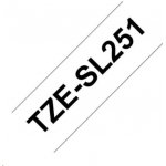 Brother TZE-SL251, bílá/černá 24mm, samolaminovací BROTHER TZESL251 – Hledejceny.cz