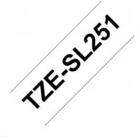 Brother TZE-SL251, bílá/černá 24mm, samolaminovací BROTHER TZESL251 – Zboží Dáma