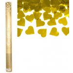 PartyDeco VYSTŘELOVACÍ KONFETY srdce zlatá 60cm – Zboží Dáma