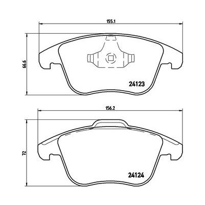 Sada brzdových destiček, kotoučová brzda BREMBO P 24 076 | Zboží Auto