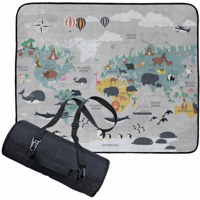 Butter Kings Pikniková deka s popruhem Travel around the world – Zboží Dáma