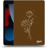 Pouzdro na tablet Picasee silikonový Apple iPad 10.2 2021 9. gen Brown flowers čiré