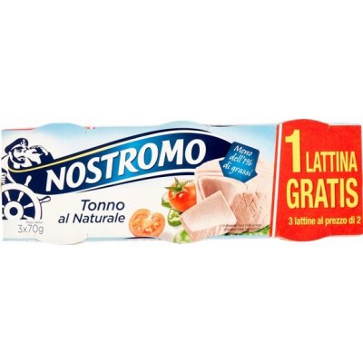 Nostromo tuňák přírodní 3 x 70 g – Zboží Dáma