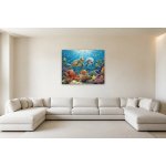 Obraz na plátně – Veselí podmořští kamarádi 150 × 120 cm – Hledejceny.cz