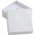 Šperky4U Bílá dárková krabička stříbrný anděl KR0358-ST – Zboží Dáma