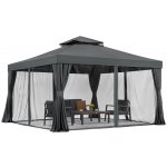 Garden Point Valencia 4x4m pavilon s moskytiérou a závěsyantracit – Zbozi.Blesk.cz