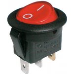 Tipa kul. pros. 2pol./3pin ON-OFF 250V/6A červený – Hledejceny.cz