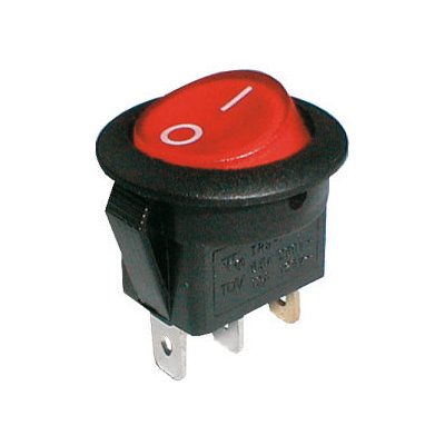 Tipa kul. pros. 2pol./3pin ON-OFF 250V/6A červený – Hledejceny.cz