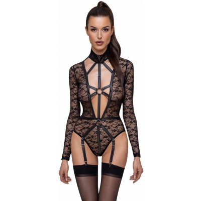 Cottelli LINGERIE Body s popruhy černé – Zboží Mobilmania