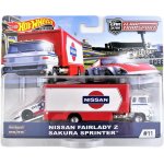 Toys Hot Wheels Team Transport Nissan Fairlady Z Sakura Sprinter – Zboží Dáma