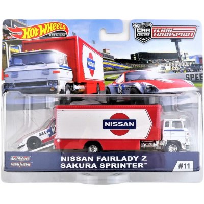Toys Hot Wheels Team Transport Nissan Fairlady Z Sakura Sprinter – Zboží Dáma